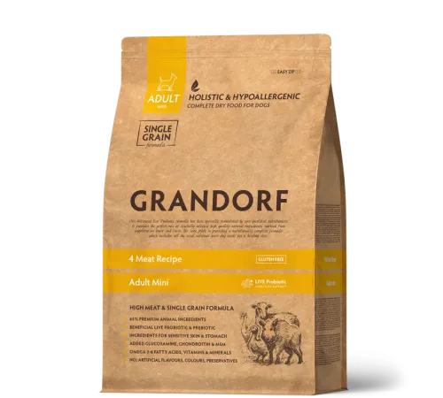 Grandorf Probiotics Adult Mini (4 вида мяса), 3 кг