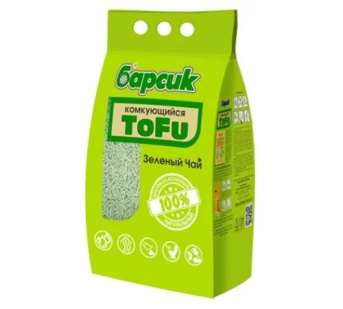 Барсик Наполнитель TOFU Зелёный Чай, 4,54 л
