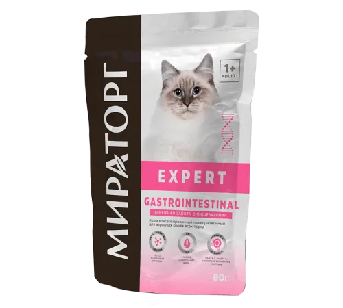 Мираторг Expert Gastrointestinal влажный корм для кошек, 80 г