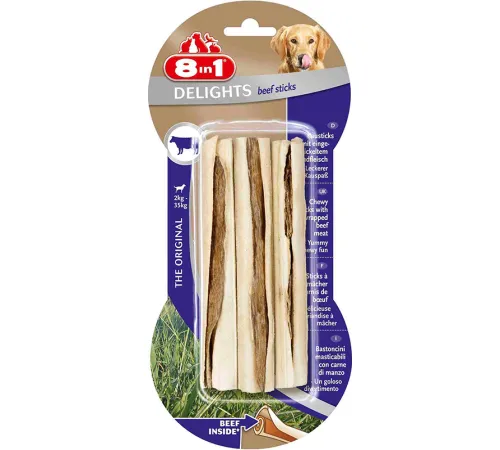 8in1 Палочки Delights Beef, 3 шт/уп