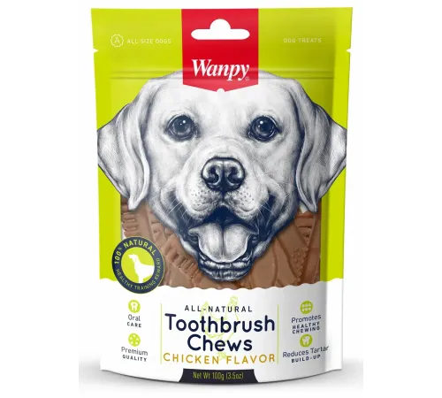 Wanpy Dog Зубные щетки со вкусом курицы, 100 г