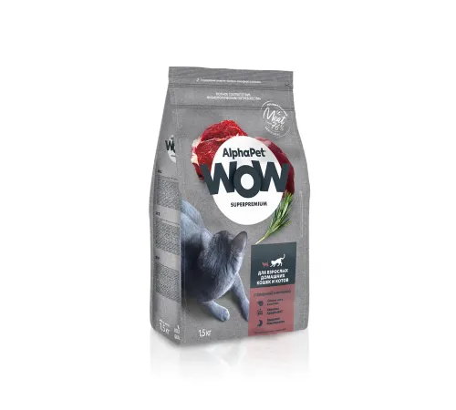 AlphaPet WOW Superpremium Cat Indoor (Говядина с печенью), 350 г
