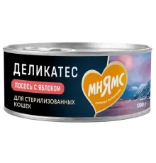 Мнямс Деликатес Лосось с яблоком для стерилизованных кошек, 100 г