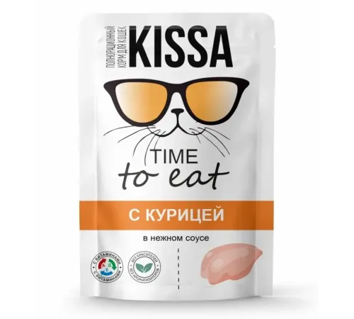 Kissa Пауч для кошек (Курица в соусе), 75 г