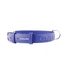 Collar Glamour Ошейник с объемной надписью фиолетовый, 25мм, 38-49см
