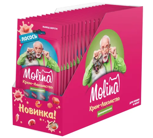 Molina Крем-лакомство с лососем, 48 г
