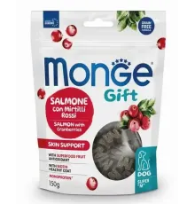 Monge Gift Skin Support Dog Тренировочные лакомства с лососем и клюквой, 150 г