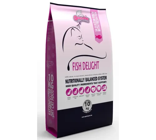 Quick-paw Cat Delight (Рыба), 10 кг