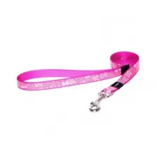 Удлиненный поводок Rogz Lapz Trendy Pink Bones XS 8 мм