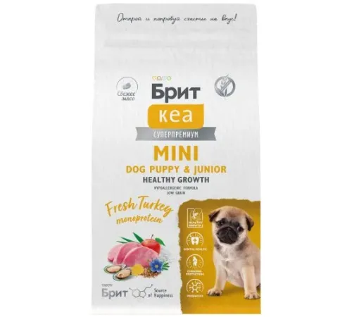 Брит Кеа Dog Puppy&Junior S Healthy Growth (Индейка), 400 г new
