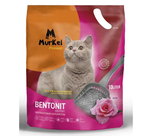 Murkel Наполнитель бентонитовый (Роза), 10 л/8 кг