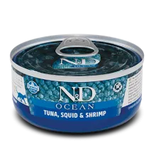 Консервы Farmina N&D Ocean Cat (Тунец, кальмар, креветки), 70 г