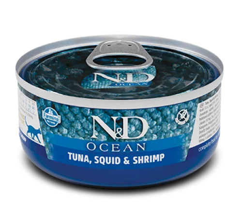 Консервы Farmina N&D Ocean Cat (Тунец, кальмар, креветки), 70 г