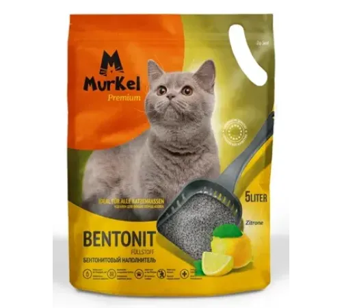 Murkel Наполнитель бентонитовый (Лимон), 5 л/4 кг
