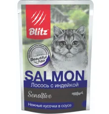 BLITZ Sensitive (Лосось с индейкой), 85 г