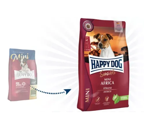 Happy Dog Sensible Mini Africa (Страус) 800 г