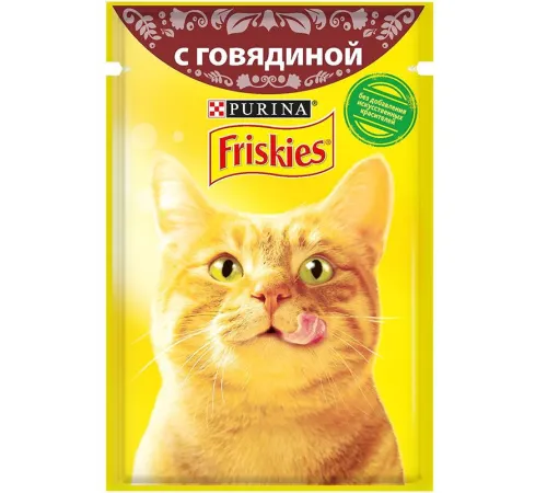 Friskies для кошек (Говядина в подливе) 85 г х 10 шт
