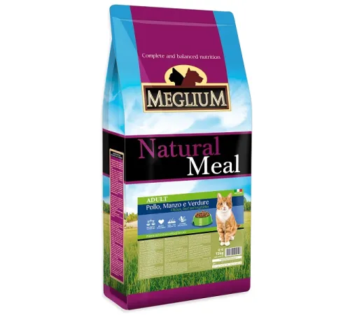 Meglium Cat Adult (Курица, говядина, овощи), 1,5 кг