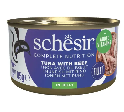 Schesir C&B Adult Cat (Тунец, говядина в желе), 85 г