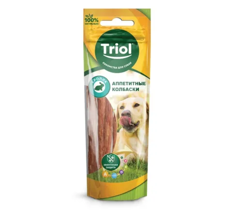 Triol Аппетитные колбаски из кролика для собак, 40 г