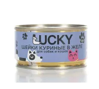 Lucky Консервы для кошек и собак (Шейки куриные), 120 г