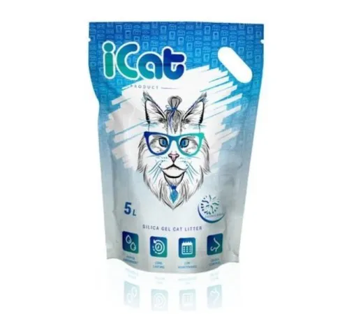 iCat Силикагелевый наполнитель Snow Flakes, 5 л