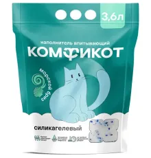 Комфикот Наполнитель силикагелевый Морской бриз, 3,6 л (1,42 кг)