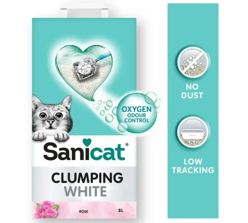 Sanicat Clumping White Rose, 8 л (УЦЕНКА)