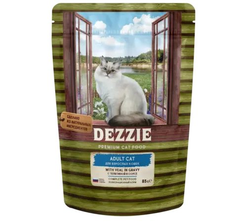 Dezzie Adult Cat Телятина в соусе, 85 г