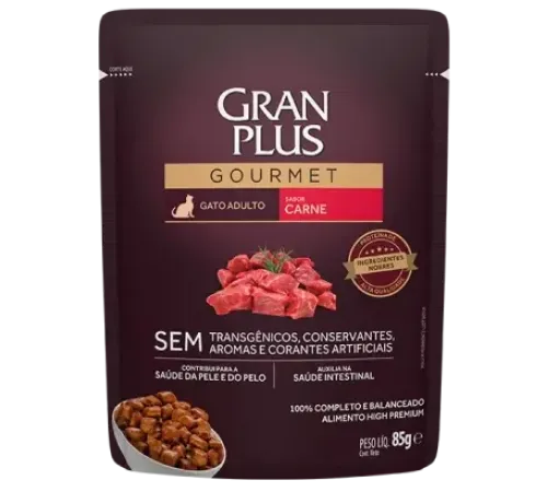 Granplus Gourmet Пауч для кошек (Говядина), 85 г