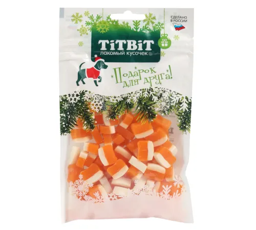 ТИТБИТ Дольки мармеладные с индейкой для собак (Новогодняя коллекция), 100 г