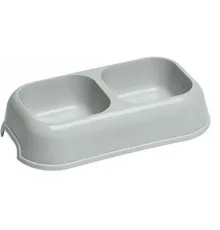 Ferplast Миска для животных Party 16 двойная, серая, 0,7 л