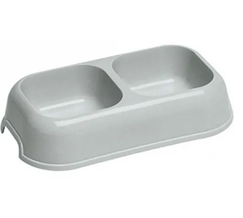 Ferplast Миска для животных Party 16 двойная, серая, 0,7 л
