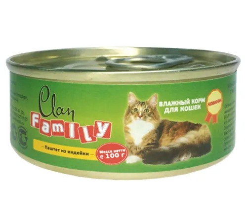 Clan Family Паштет из индейки для кошек №21, 100 г