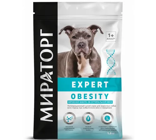 Мираторг Expert Obesity для собак всех пород, 1,5 кг