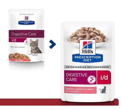 Hill's Prescription Diet i/d Digestive Care Влажный корм для кошек (лосось) 85 г