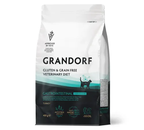 Grandorf Vet Cat Gastrointestinal Moderate Calorie (Индейка), 400 г