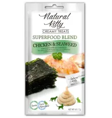 Natural Kitty Superfood Blend Крем-суп (Курица и морские водоросли), 12 г х 4 шт (упаковка)