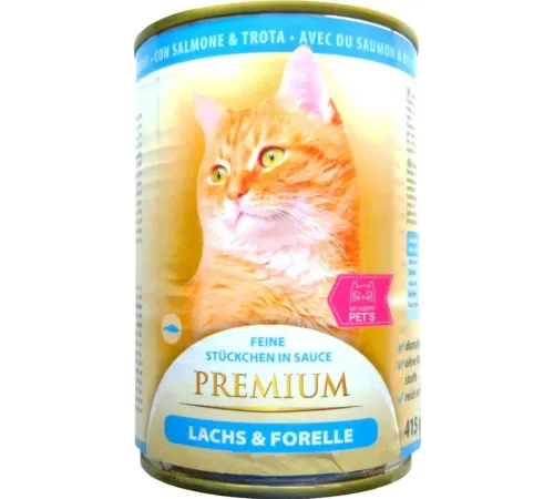 My Happy Pets Premium Консервы для кошек (Лосось, форель), 415 г