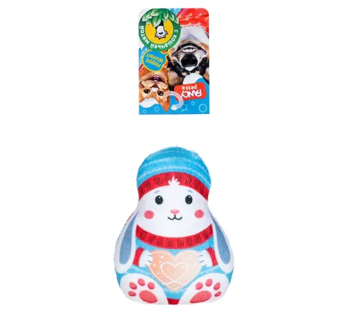 Fancy pets Игрушка для кошек Новогодний зайка, 11 см