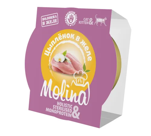 Molina Консервы для котят (Цыпленок в желе), 75 г