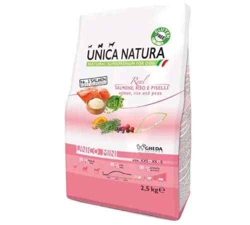 Unica Natura Unico Mini (Лосось, рис и горох) 800 г