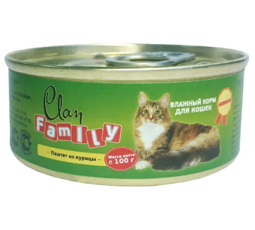 Clan Family Паштет из курицы для кошек №22, 100 г