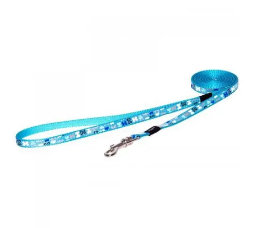 Удлиненный поводок Rogz Lapz Trendy Blue Bones XS 8 мм