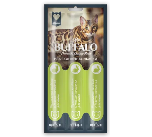 Mr. Buffalo Колбаски с мясом кролика, 3 шт (уп)