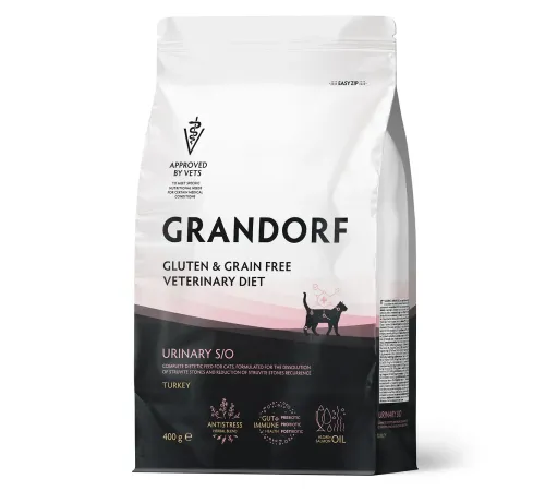 Grandorf Vet Cat Urinary S/O (Индейка), 400 г