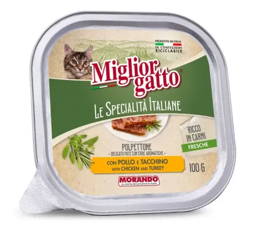 Miglior gatto Le Specialità Italiane Паштет с курицей и индейкой, 100 г