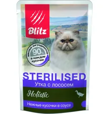 BLITZ Holistic Sterilised Cat (Утка с лососем) 85 г