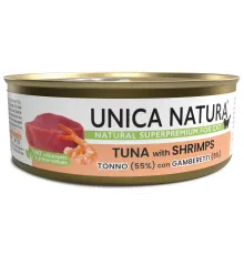 Unica Natura Консерва для кошек (Тунец, креветки), 70 г