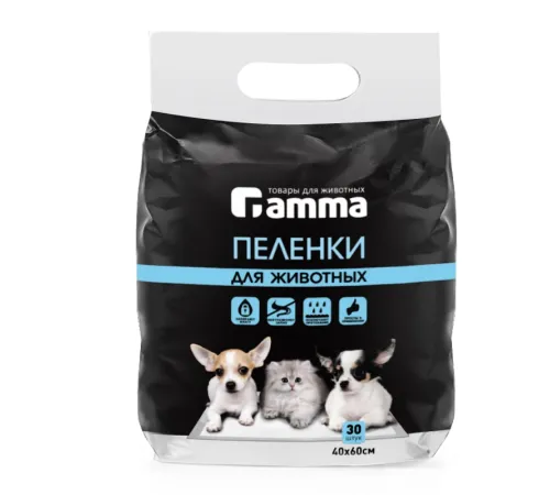 Gamma Пеленки для животных, 40х60 см 5 шт/уп.